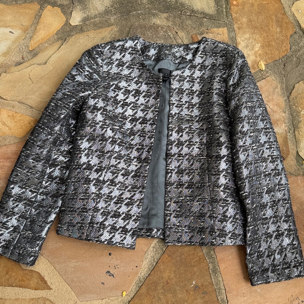J. Crew Metallic Houndstooth Jacket Blazer size 6
